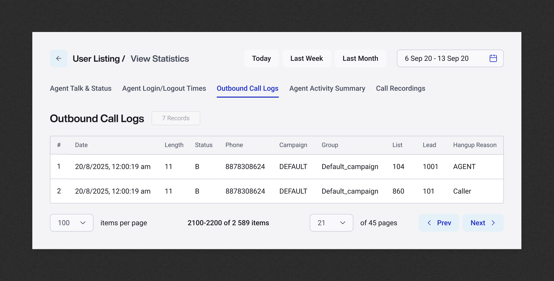 Claritel Admin Tabbed Interface